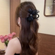 French elegant mesh black bow medium size grab back head temperament hair clip shark chuck headdress hair accessories women