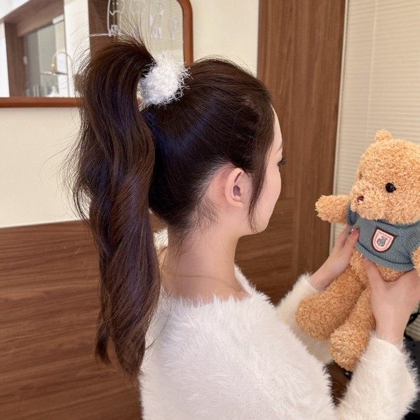 Autumn and winter new style soft hair band, durable headband, does not hurt hair, thick, high elasticity, high ponytail hair accessories, rubber band hair rope