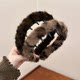 Fashionable leopard print headband for women 2025 new hair accessories wide-edge headband high skull top artifact leopard print headband face washing hair card