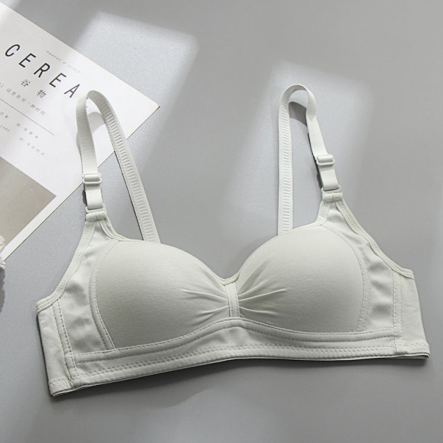 Simple bra women gathered underwear for girls with thin big breasts, small breasts without steel rings 16-18-24 years old