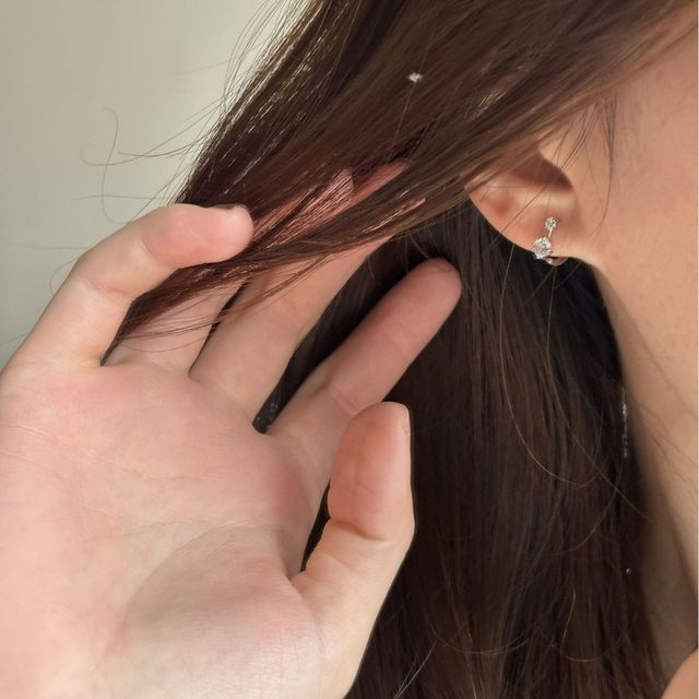 Shilijia simple temperament shiny s925 thigh fungus buckle romantic mini earrings