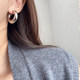Shilijian smart INS style moon shape hoop earrings
