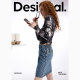 Desigual denim A-line LOGO love asymmetrical print midi-length skirt for women
