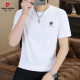Pier Cardin high-end ice silk short-sleeved T-shirt for men's summer new round neck middle-aged quick-drying half-sleeved shirt T breathable thin
