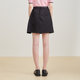 SOMSOM/Soma Summer New Solid Color Academy Asymmetric Pleated Irregular Hem Slim A-line Skirt Short Skirt
