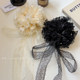 French lace pearl large intestine hair circle women buns streamers hair rope high-end head flower tie hair hair beauty hair accessories