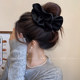 Zhao Lusi same black large intestine hair ring for women tied with ponytail hair rope tied with hair tied with hair floral high-end beautiful hair rope accessories
