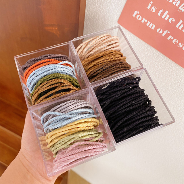 50 packed white deer, the same box, hair rope, female summer high elastic rubber band hair tie hair, high ponytail head rope simple