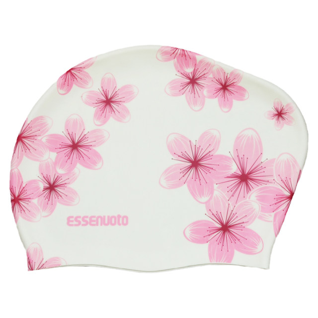 Silicone swimming hats Female long hair, increase the hood, waterproof high face value shower hat, ear -protecting earrings adult large swimming cap
