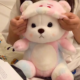 Colorful strawberry bear doll turned into Li Li Zarina Bear Birthday gift to girlfriend Valentine's Day