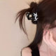 Hot girl half-catch Korean version large black glossy shark clip clip high-end letter glitter diamond hair clip for women