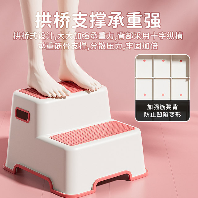 Children's footstool baby step chair stool small bench hand washing steps non-slip foot stool standing stool wash face wash