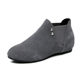 Genuine leather short boots women's flat boots plus velvet women's shoes soft sole frosted cowhide shoes casual large size winter mother's shoes