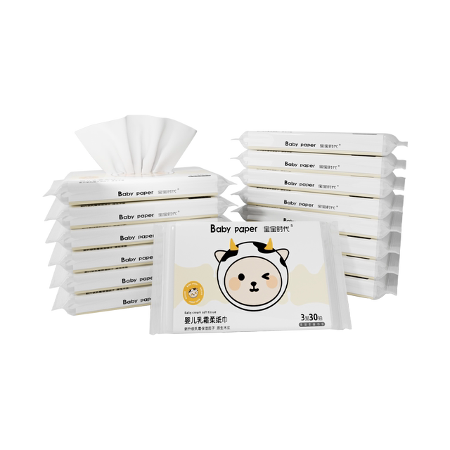 
Baby era cream paper 3 layers 30 pumps baby soft tissue for sensitive nose special maternal and infant super soft cream moisturizing paper