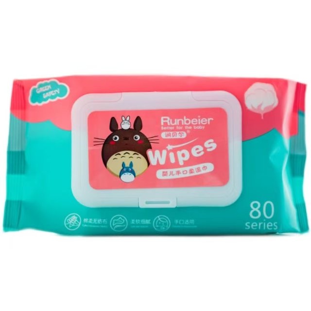 Thickened large package mother and baby wipes 80 pumps with cover newborn hand mouth fart special special price adult household wet wipes