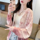 Tie-dye gradient color sunscreen clothes for women in summer 2025 new loose ice silk thin mid-length sunscreen jacket trendy