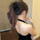 Peony Feather Tassel Clip Women's 2025 New Hairpin Back Head Show Hair Volume Shark Clip Haircard Headdress