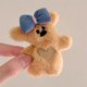 
Plush bear Korean style cute bow hairpin 2025 autumn and winter new style bangs broken hair duckbill clip bb clip headwear