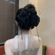 
Satin mesh crushed diamond streamer bow scratch clip women's fashionable back head hair clip high-end temperament hair accessories