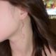 Simple wave long ear wire earrings 2025 new hot spiral tassel temperament earrings niche design earrings
