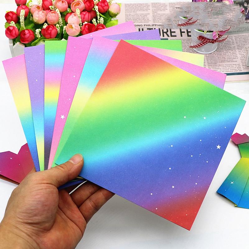 星空折纸双面彩纸千纸鹤叠卡纸彩色厚正方形幼儿园学生制作材料纸飞机