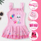 Children's swimsuits, middle school girls, big children, fashionable and cute 2025 new summer princess skirt one-piece student swimming suit