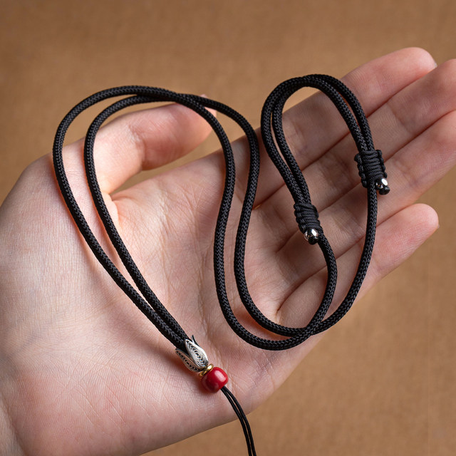 Jade jade pendant pendant lanyard jade pendant special pendant rope hand-woven lanyard high-end necklace rope rope