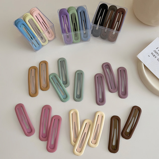 Black hair clip simple women's forehead broken hair bangs clip 2025 new internet celebrity bb clip side clip headdress hair card