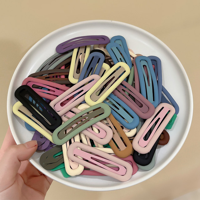 Black hair clip simple women's forehead broken hair bangs clip 2025 new internet celebrity bb clip side clip headdress hair card