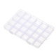 Large capacity transparent plastic storage box multifunctional jewelry bead placement tool box 24 grids 28 grids