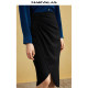 Mande Shi Pure Color high -waisted high -waisted skirt 2024 Autumn new product commute, elegant irregular mid -length hip skirt female
