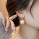 High-heeled shoes, large pearl earrings, women's light luxury, high-end, temperament and atmospheric earrings 2025 new earrings, white earrings