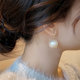 High-heeled shoes, large pearl earrings, women's light luxury, high-end, temperament and atmospheric earrings 2025 new earrings, white earrings