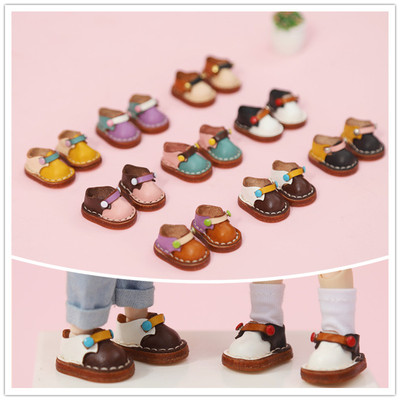 taobao agent OB11 baby shoe color cowhide shoes handmade leather shoes Holala shoes P9 vegetarian 1/12 points BJD