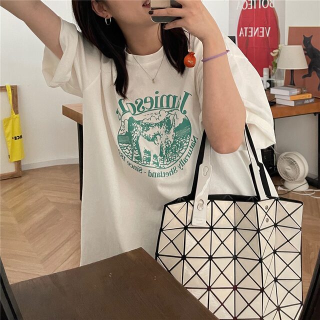 Dark green short-sleeved T-shirt for women pure cotton loose lazy style ins trendy design niche student half-sleeved T-shirt top
