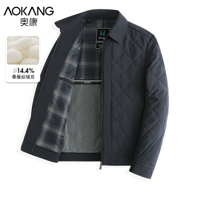 taobao agent Silk autumn demi-season warm jacket, for middle age