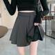 Design-sensual small suit skirt for women in autumn and winter high waist pleated skirt for slim and anti-exposure A-line skirt short skirt