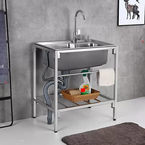 不锈钢简易水槽厨房洗菜盆水池 新人首单立减十元 22年1月 淘宝海外