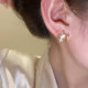 Diamond-encrusted opal star earrings, elegant, simple and versatile earrings, niche, exquisite ins, small, high-end earrings