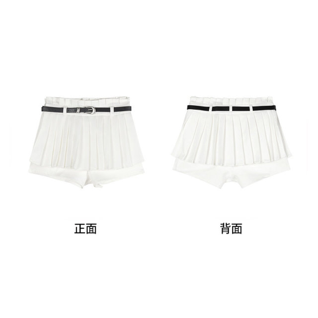 White pleated skirt for women in summer hot girl small jk miniskirt high waist slim a line skirt pure and sexy skirt
