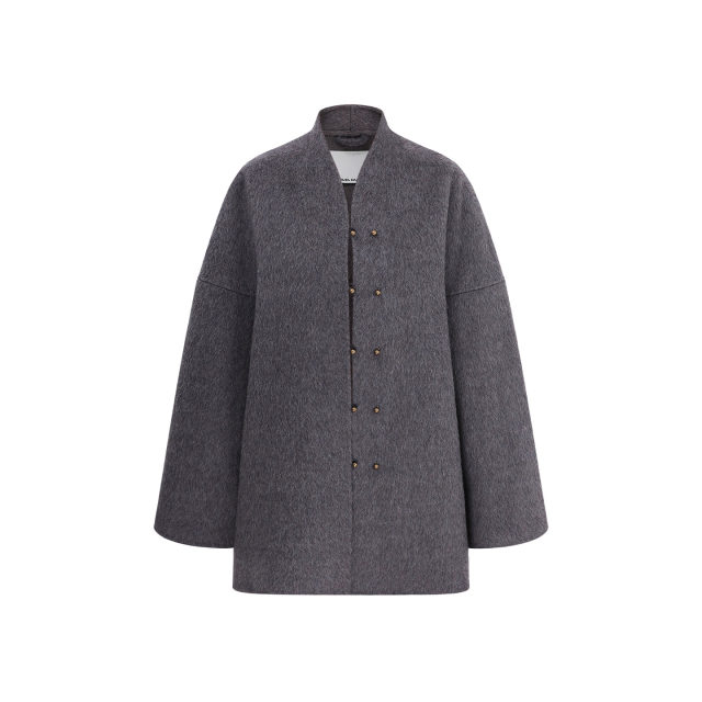 hug 2025 autumn and winter new V-neck double-sided trouser coat top