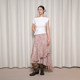 hug 2025 autumn and winter new cashew flower double-layer irregular skirt hem fur skirt