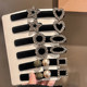 Autumn and winter black small fragrant velvet BB clip temperament women's back hairpin rhinestone high-end side clip hairpin clip