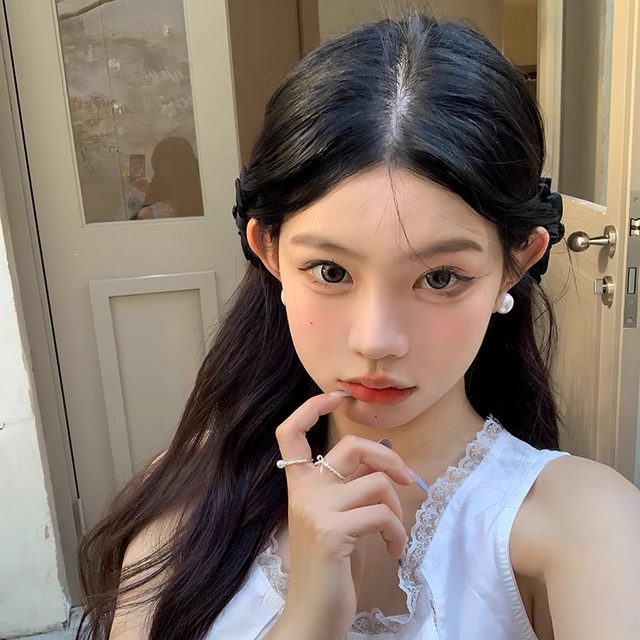 Black Elf Ear Bow Scratch Girl Hairpin Front Princess Head Bangs Shark Clip Headdress Hair Accessories