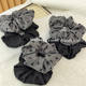 2025 new polka dot bow love hair rope retro large intestine hair ring head rope bun scalp band temperament head flower