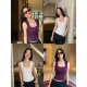 
Pusumede core items! Large U-neck suspender vest for women in summer wear stretch-knit slim temperament top