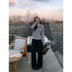 pusumede retro twist polo sweater for women wearing sweaters slim short lapel pullover long sleeve top