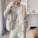 Korean fashion imitation lamb-wool vest cardigan in autumn and winter for women casual plus velvet sweater vest women's custom
