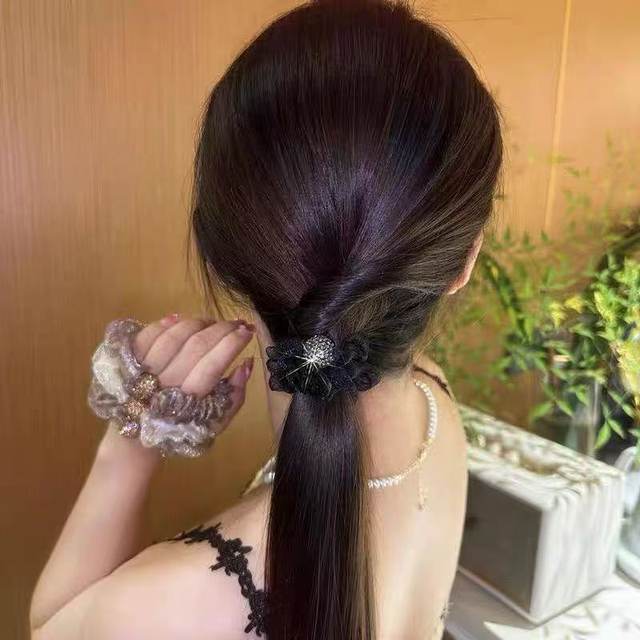 Organsha large intestine hair ring for women 2025 new internet celebrity hair tie hair rope bun head high elastic rubber band head rope
