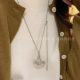 Late Sleeping Platycodon Curvature Flying Saturn Sweet Cool Transparent Ball Sweater Chain Light Luxury High-end Versatile Necklace